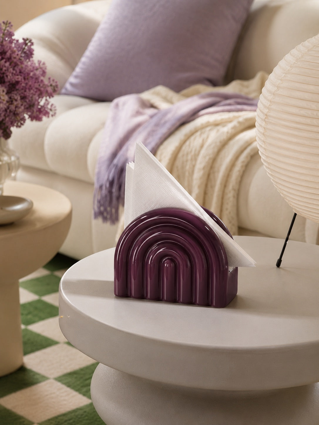 Ceramic Napkin Holder — Sculptural Arch