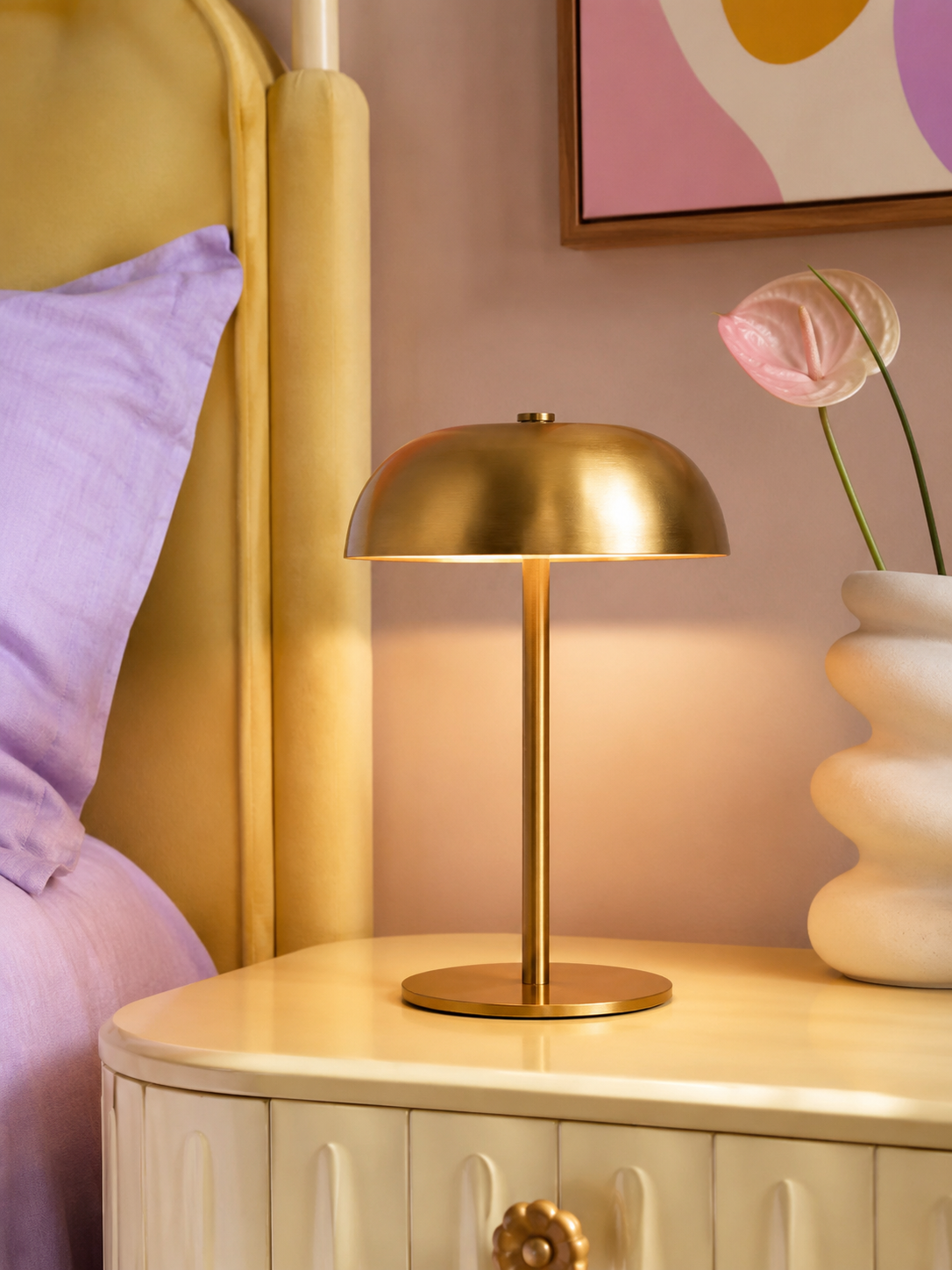 Cordless Mushroom Table Lamp
