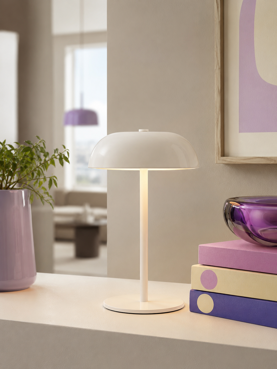 Cordless Mushroom Table Lamp