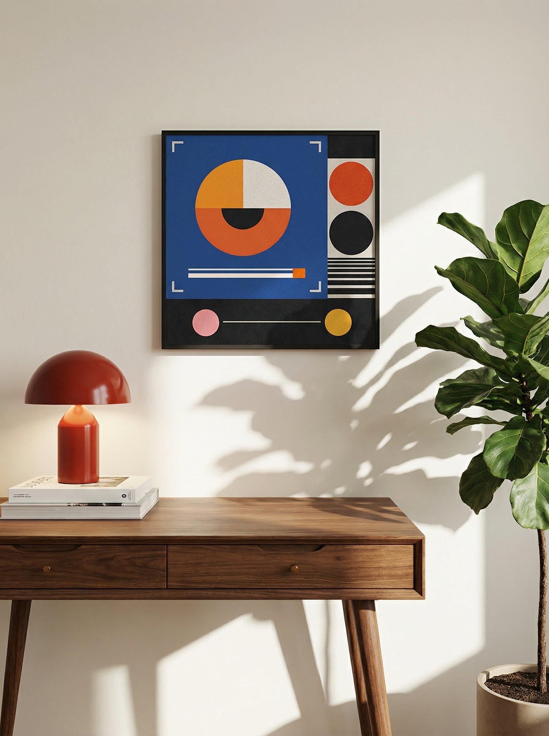 Geometric Abstract Canvas Mural – Unframed Modern Wall Art