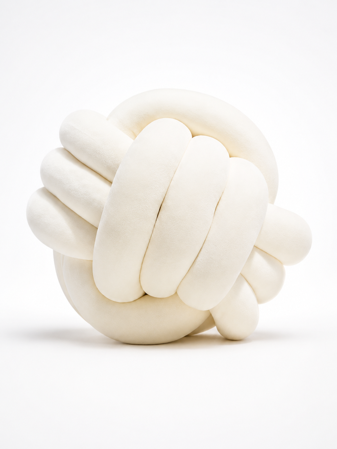 Knotted Ball Throw Pillow: Soft Sculptural Decor