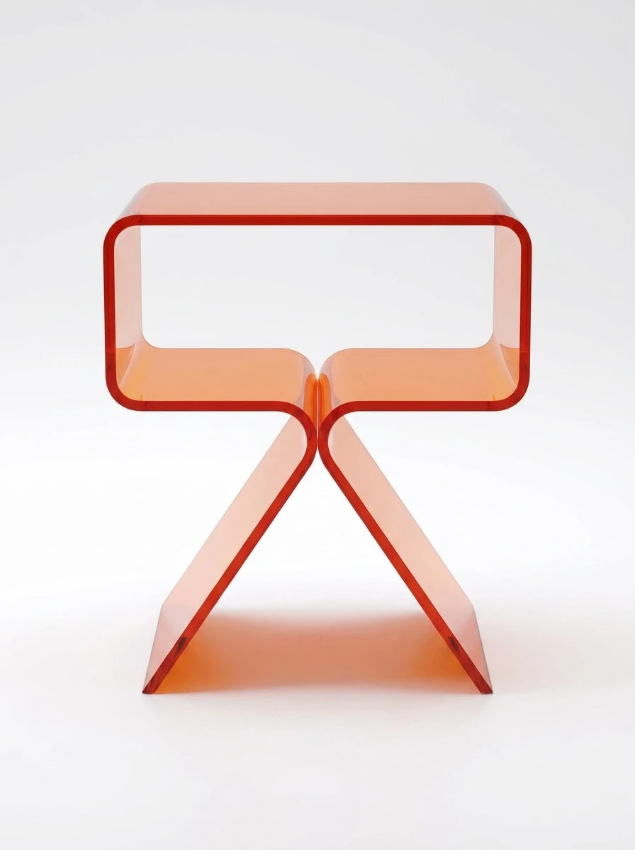 Translucent Acrylic Bedside Table: Floating Minimalist Nightstand