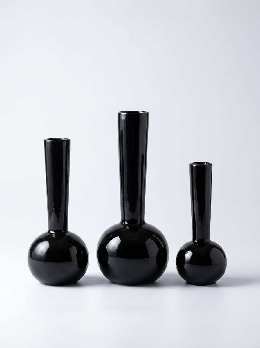 Sculptural Glass Hydroponic Vase – Modern Tall Centerpiece