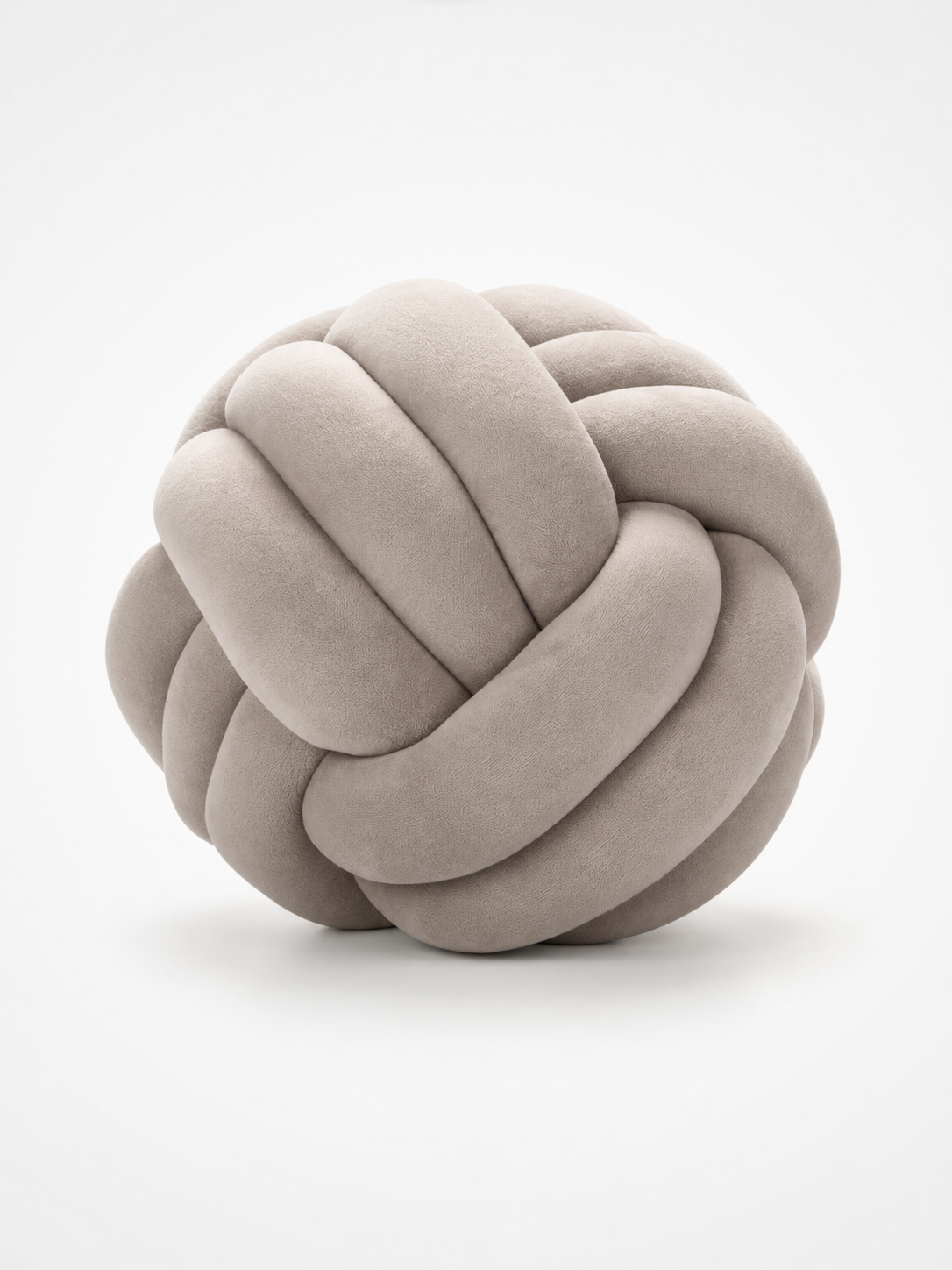 Knotted Ball Throw Pillow: Soft Sculptural Decor