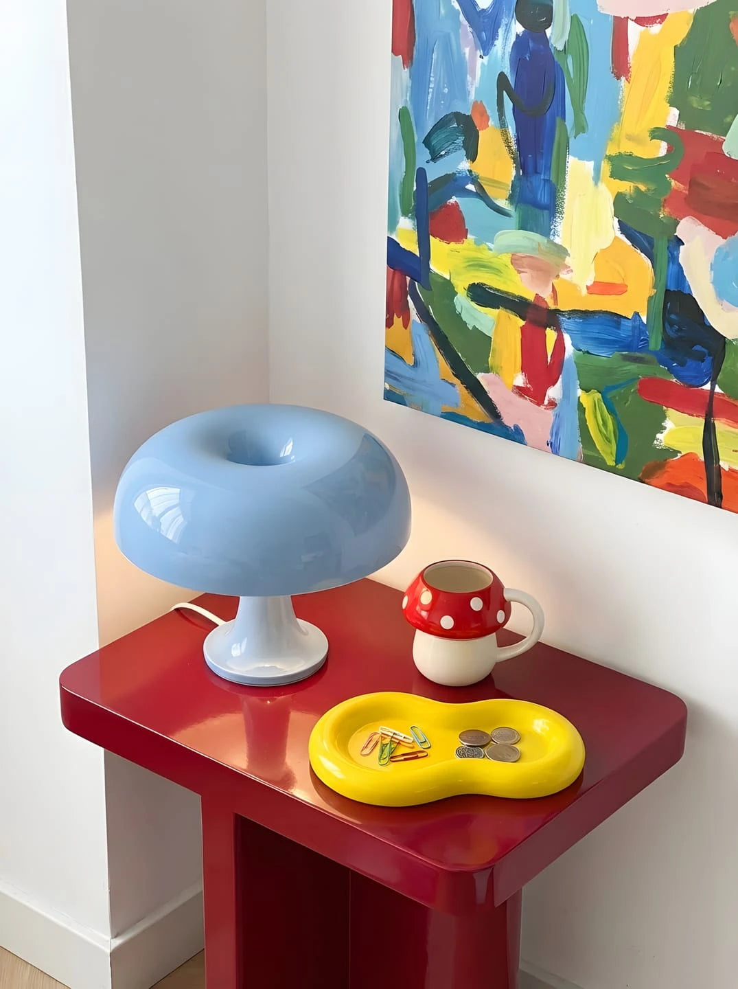 Mushroom Ambient LED Table Lamp: Dopamine Decor Sculptural Lighting