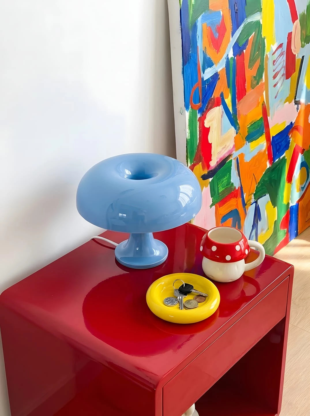 Mushroom Ambient LED Table Lamp: Dopamine Decor Sculptural Lighting