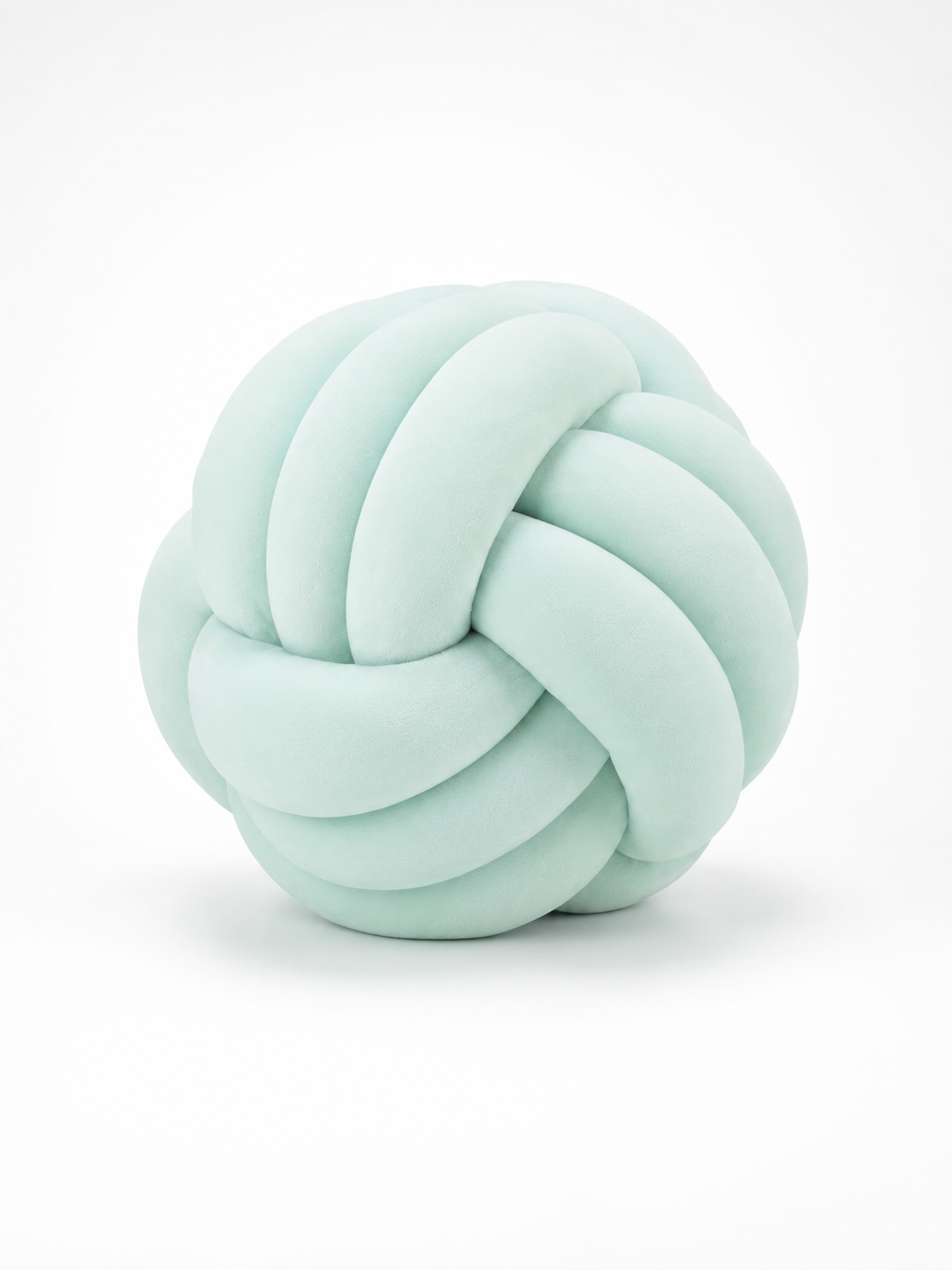 Knotted Ball Throw Pillow: Soft Sculptural Decor