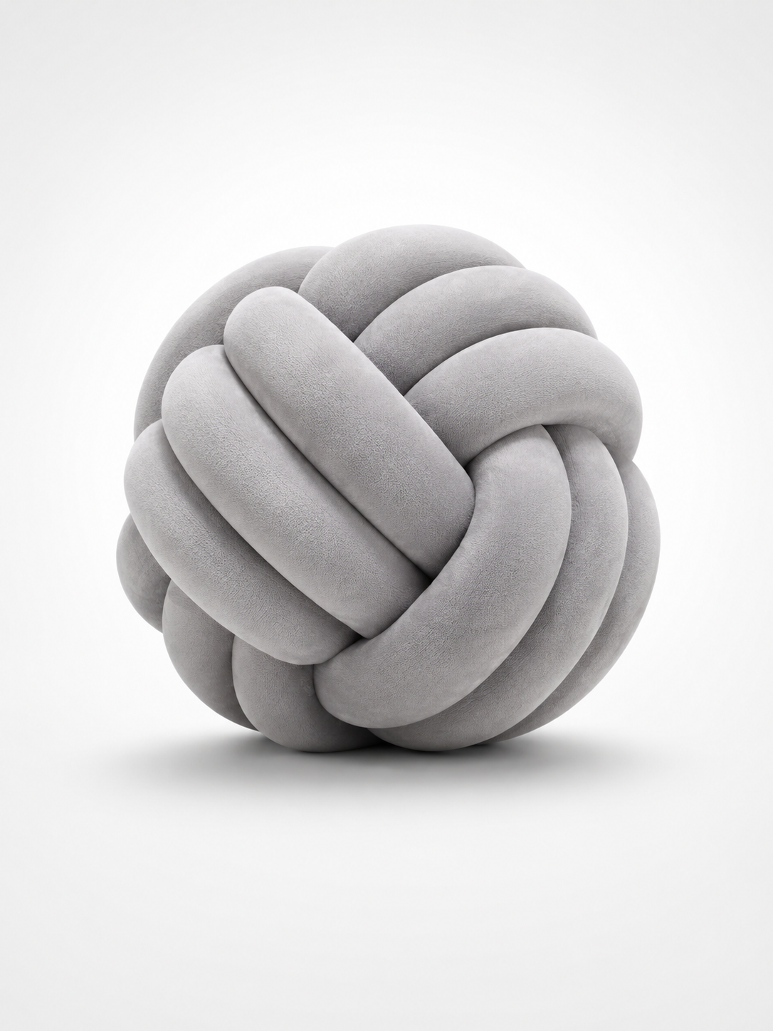 Knotted Ball Throw Pillow: Soft Sculptural Decor