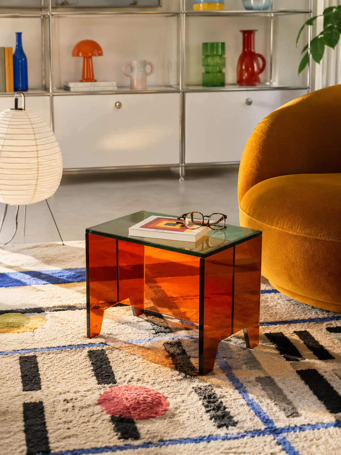 Color-Block Acrylic Mini Stool