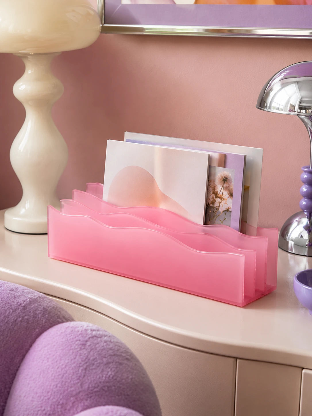 Wave Acrylic Desktop Organizer