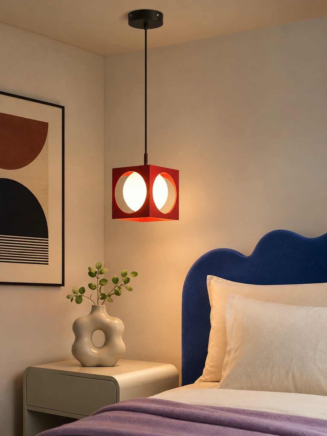 Space Age Cube Pendant Light