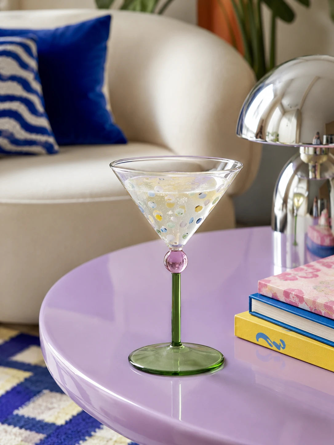 Polka Dot Martini Glass