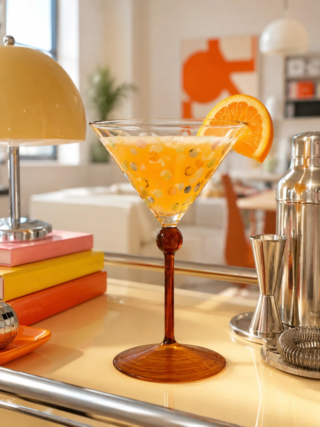 Polka Dot Martini Glass