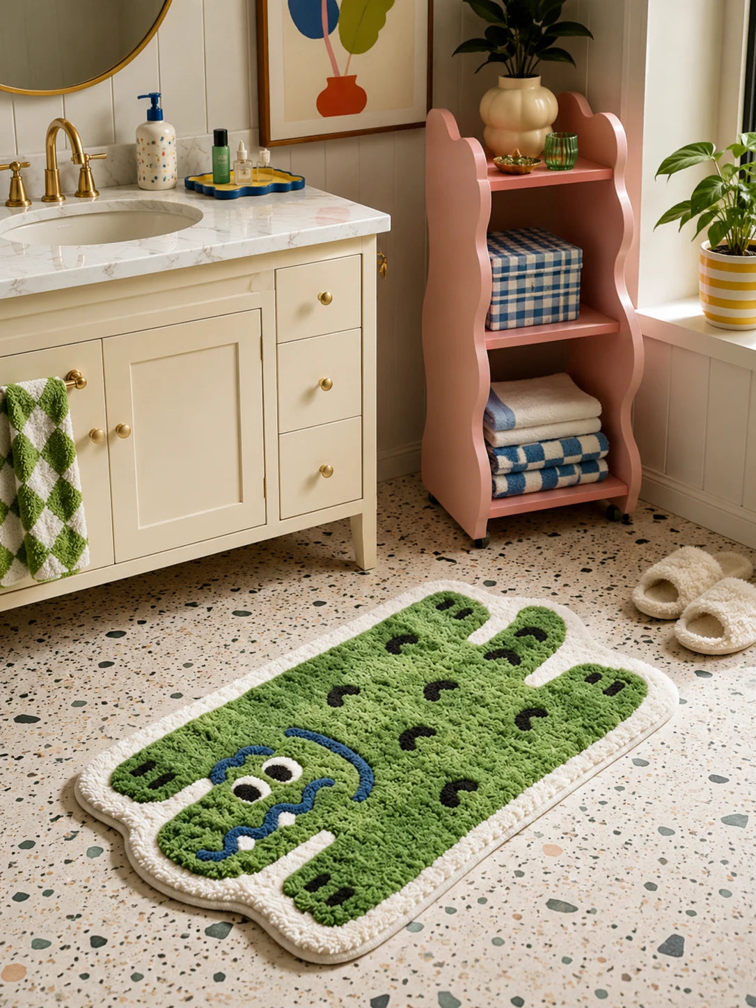 Alligator Tufted Bath Mat