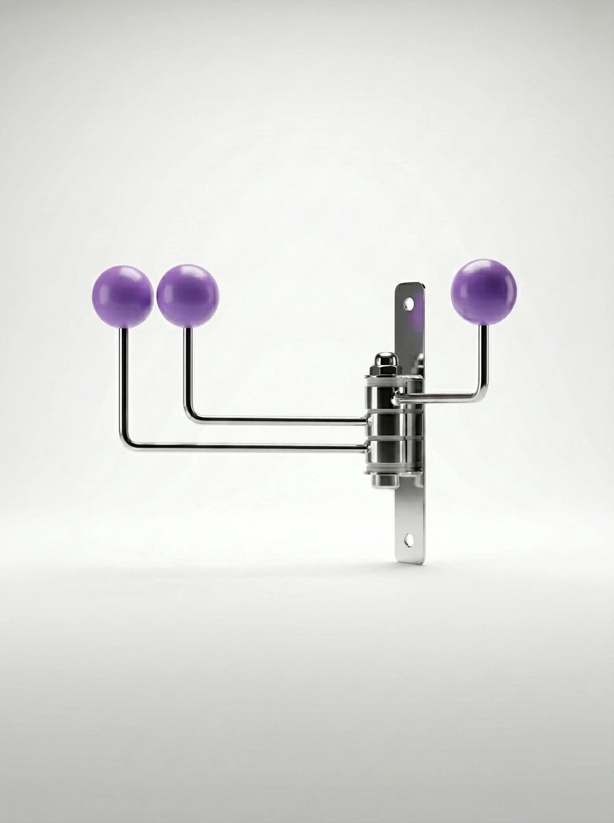 Mid-Century Modern Swivel Hook Rack: Functional Wall Art