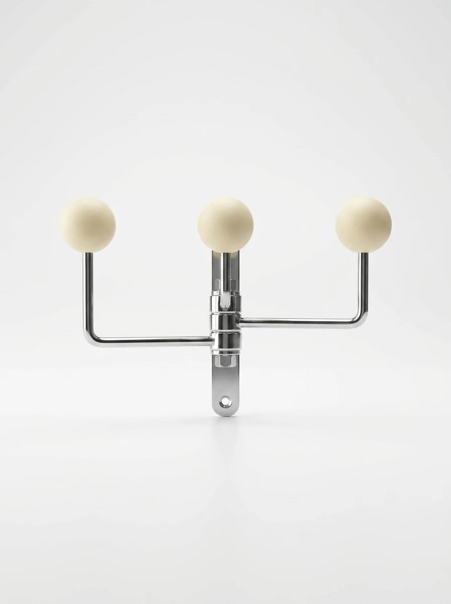 Mid-Century Modern Swivel Hook Rack: Functional Wall Art
