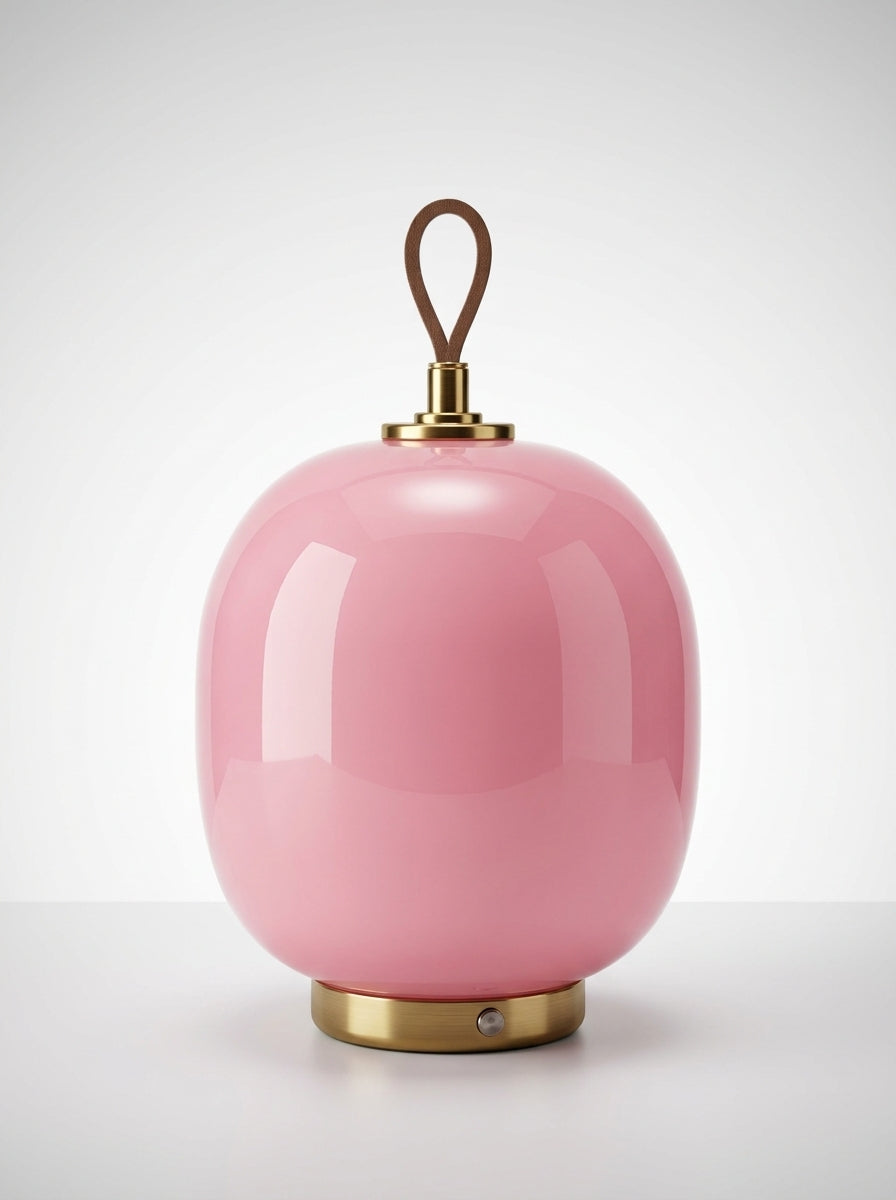 Bauhaus-Inspired Glass Table Lamp – Danish Minimalist Ambient Light