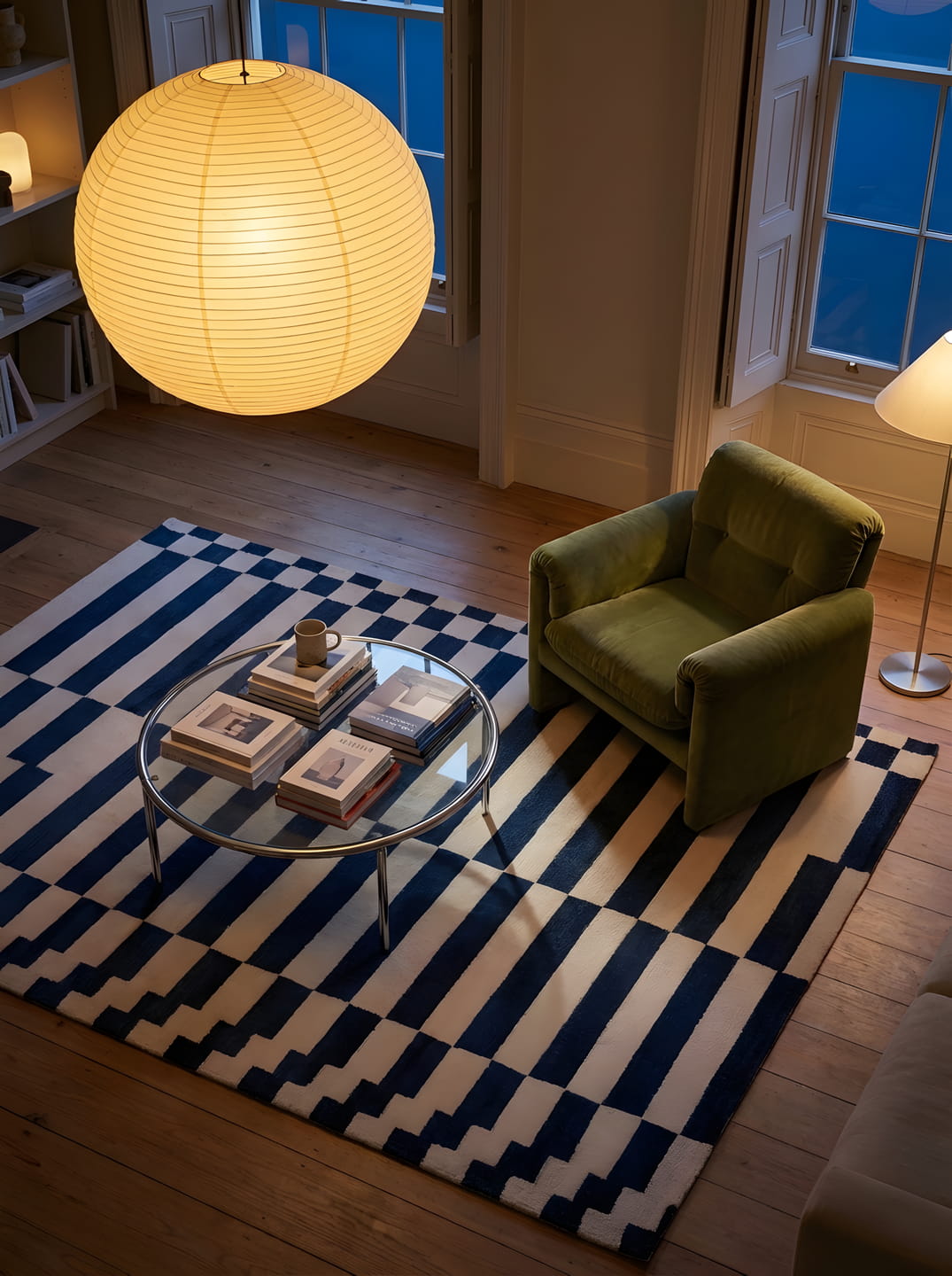 Modern Striped Area Rug – Anti-Slip Decorative Carpet