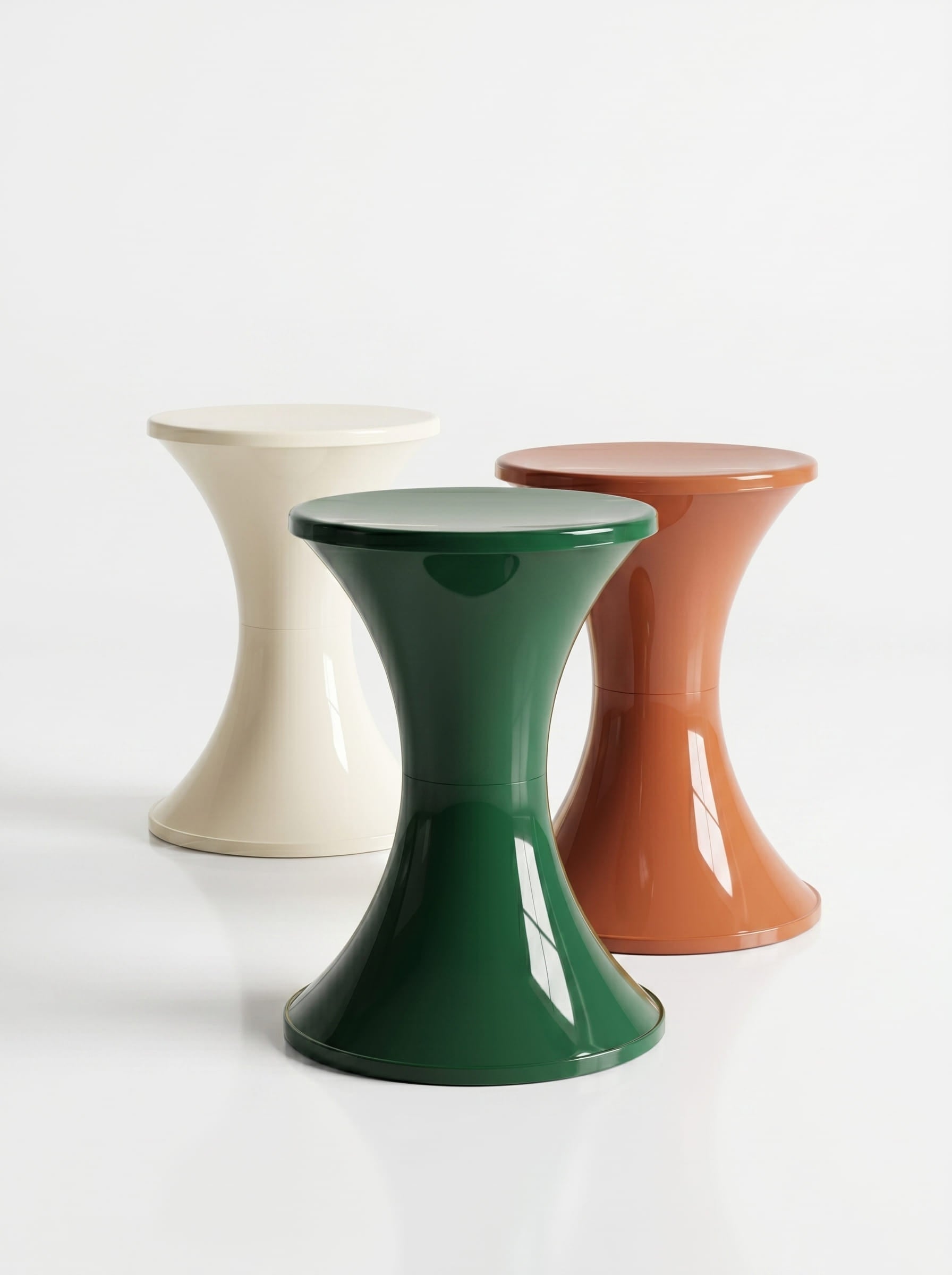 Hourglass Storage Ottoman Stool – Modern Sculptural Seating
