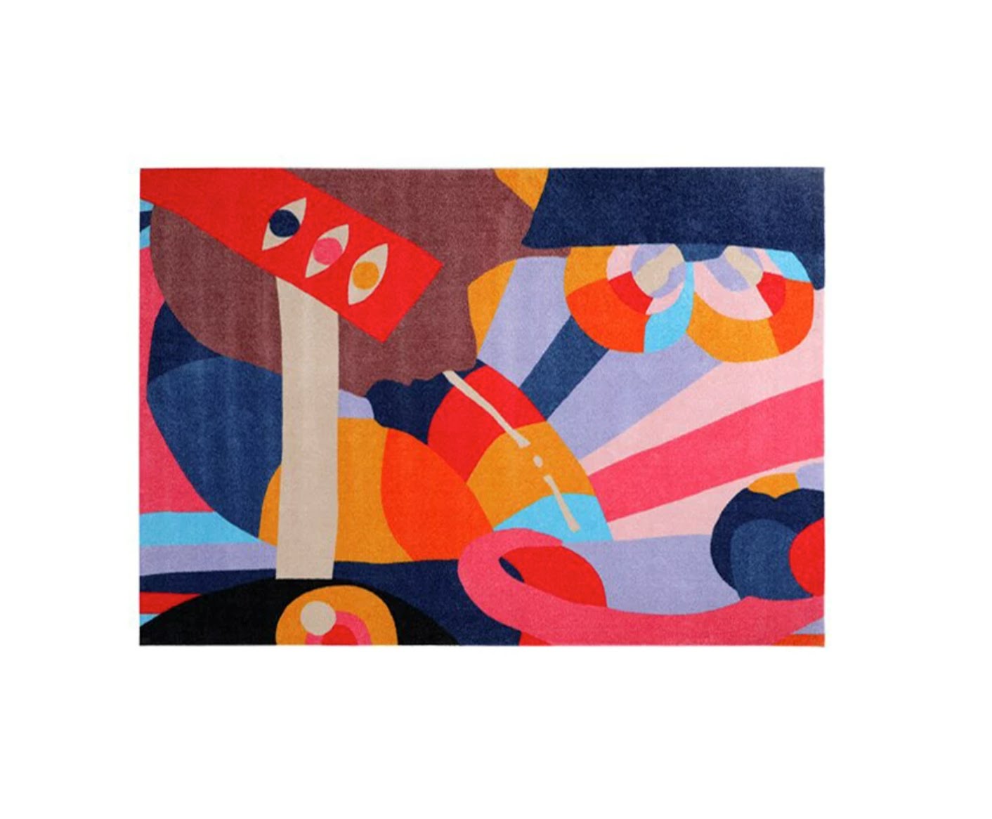 Modern Abstract Area Rug – Soft Plush Decorative Carpet
