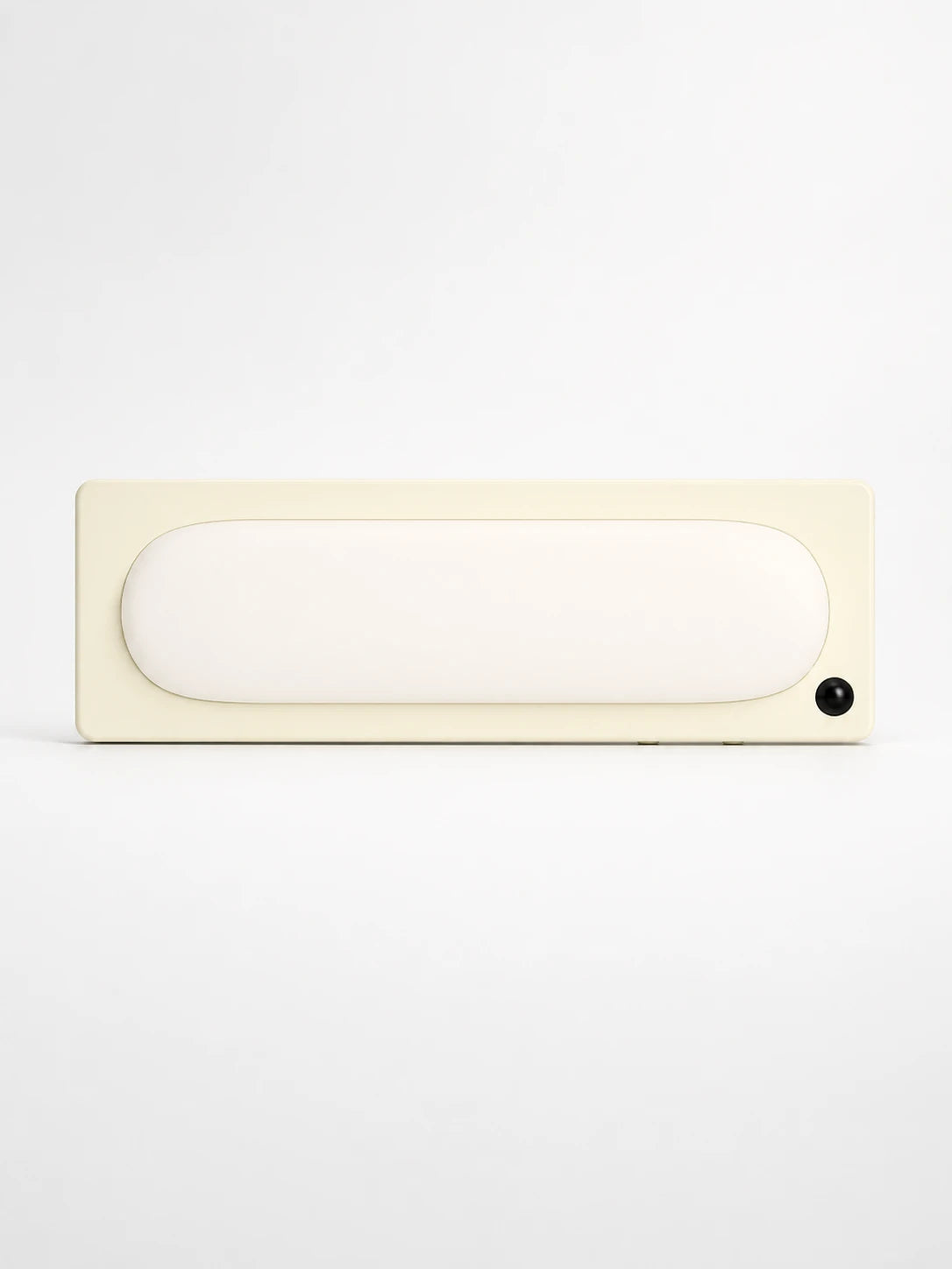 cream motion-sensor bar light with an oval opal diffuser and corner sensor ball
