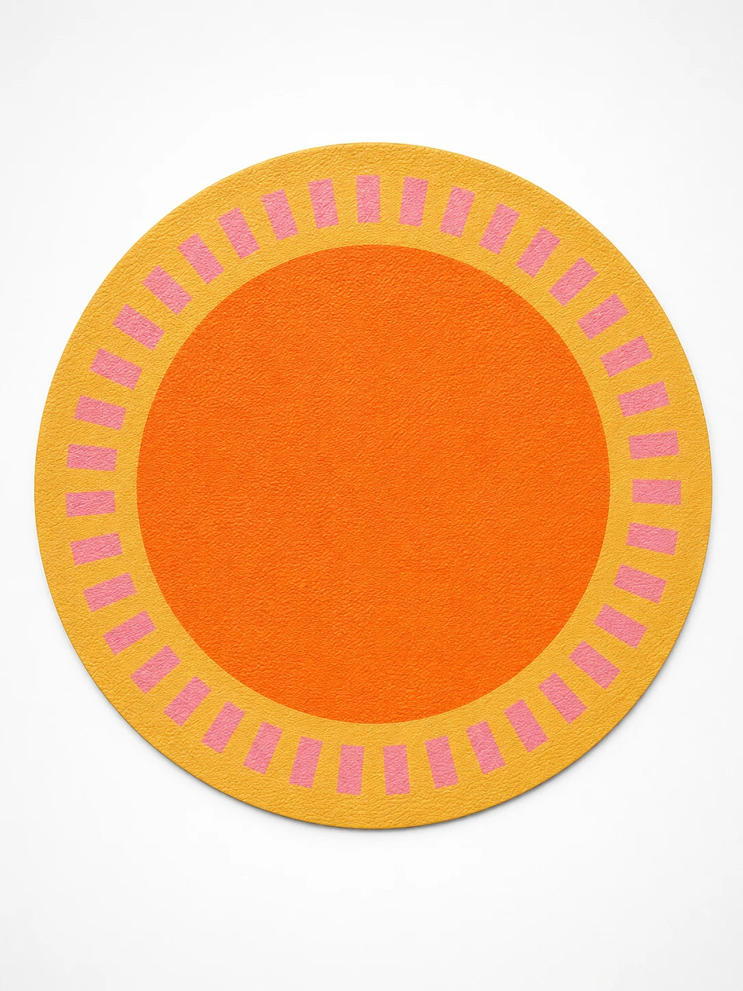 Sun-Dial Round Faux Leather Placemat
