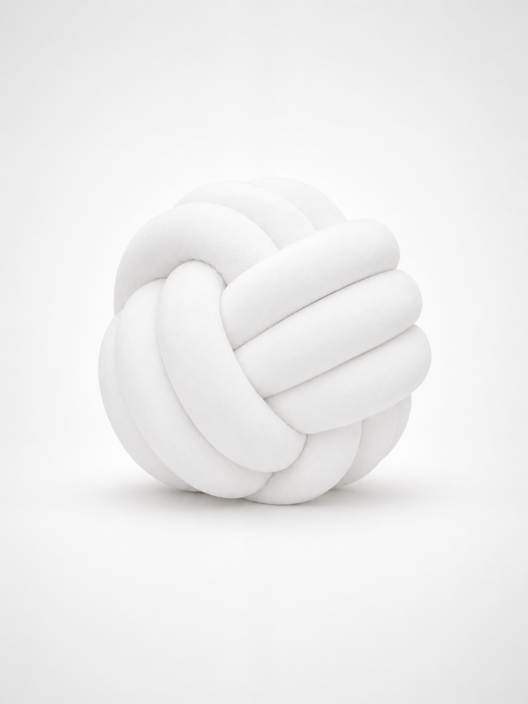 Knotted Ball Throw Pillow: Soft Sculptural Decor