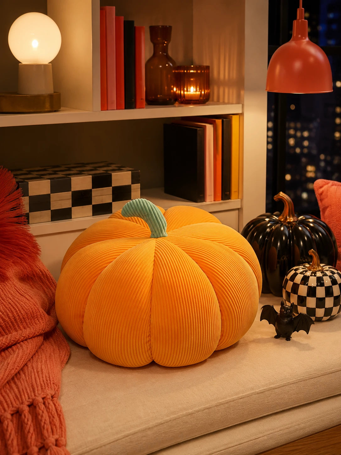 Nordic Pumpkin Plush Throw Pillow