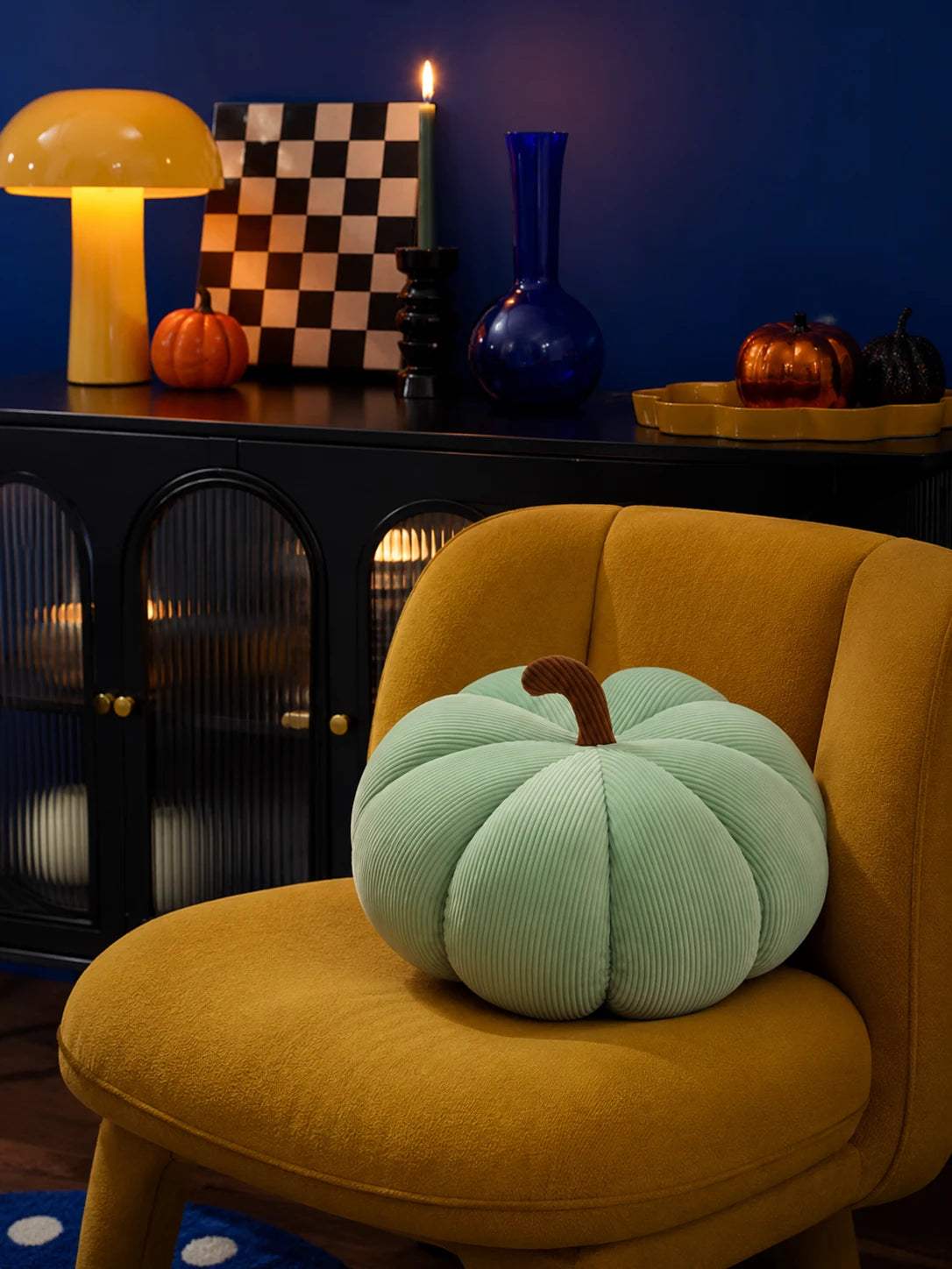 Nordic Pumpkin Plush Throw Pillow