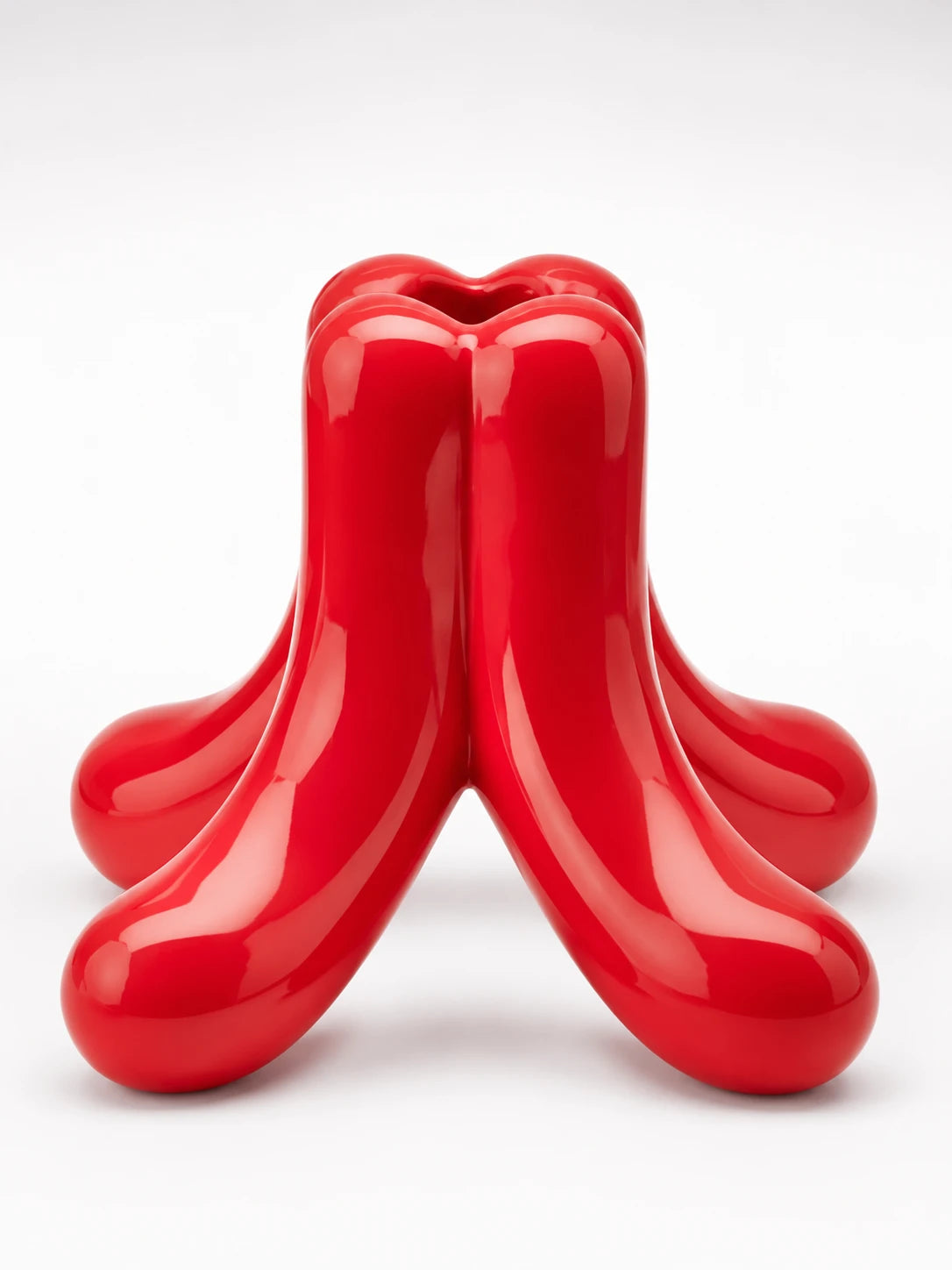 Glazed Ceramic Candle Holder: Wide-Base Taper Stand