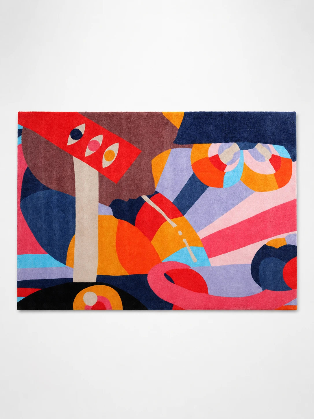 Abstract Plush Area Rug for Contemporary Spaces