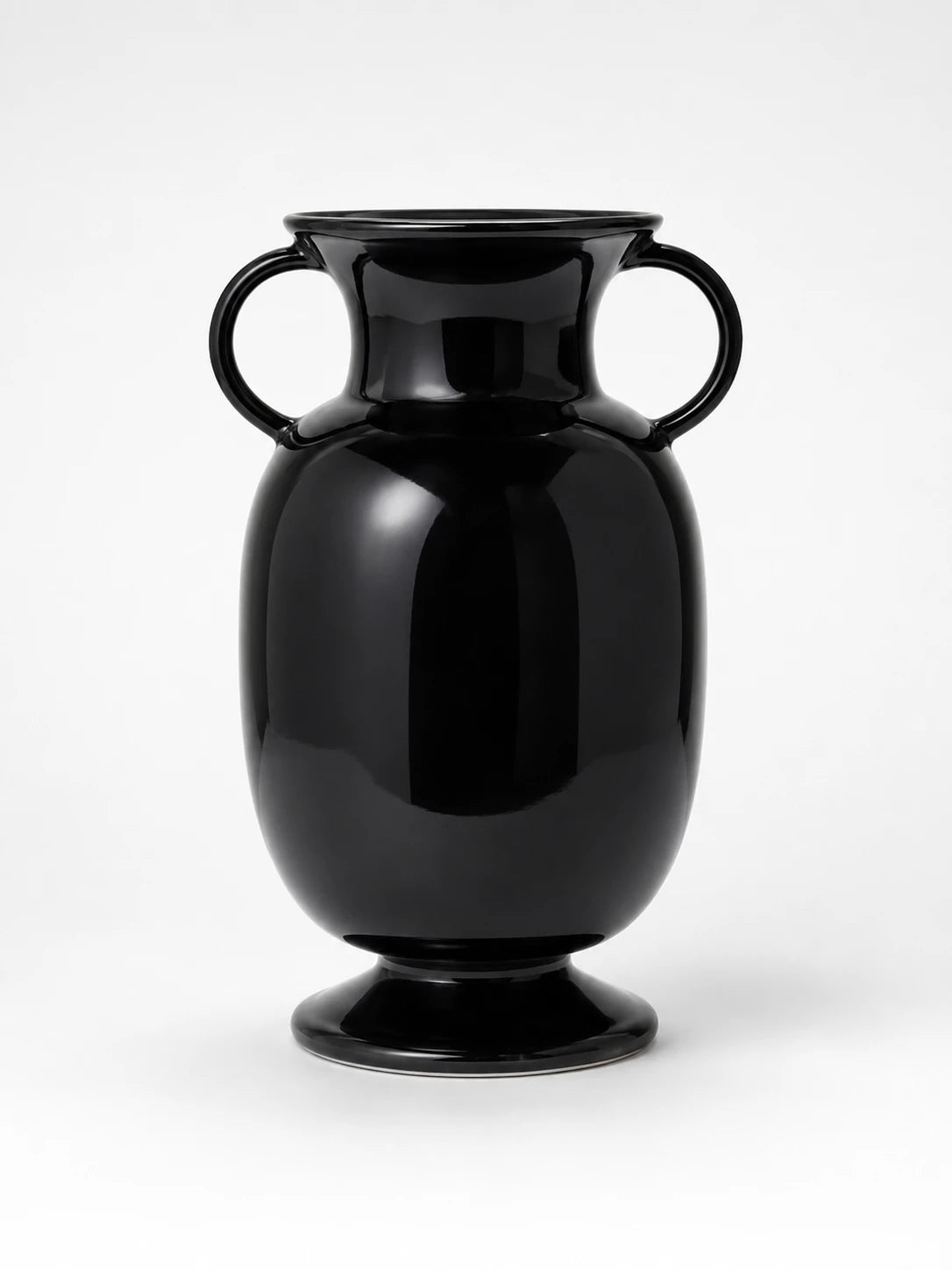 Modern Glazed Ceramic Vase: Sculptural High-Gloss Accent Piece