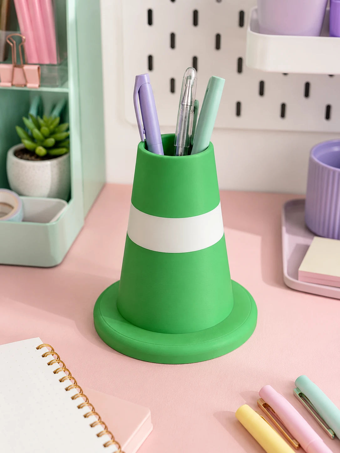 Traffic Barrier Pen Holder & Desk Organizer