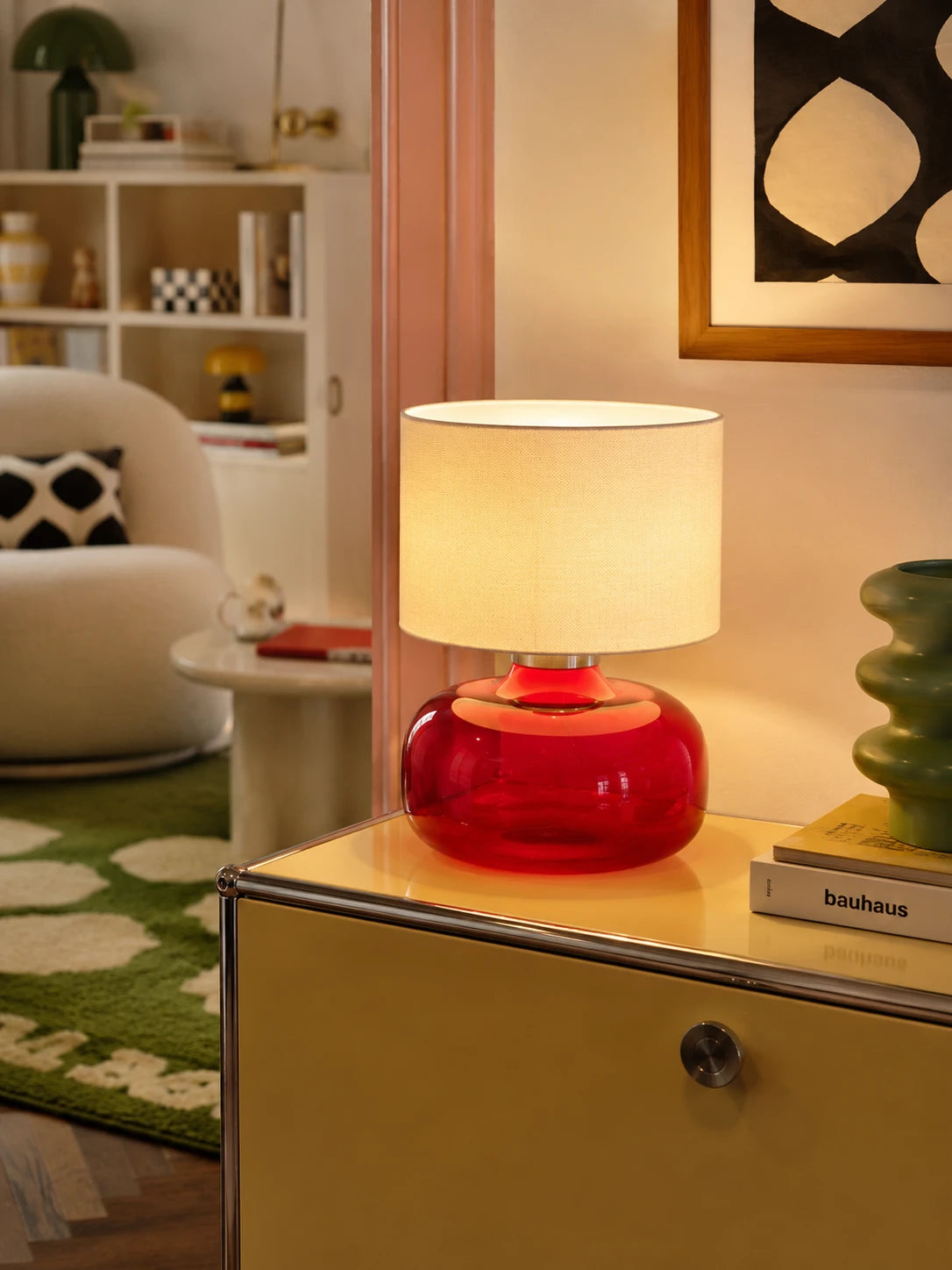 Mokamoka Medieval Stained Glass Table Lamp — Bauhaus-Inspired Accent Lighting