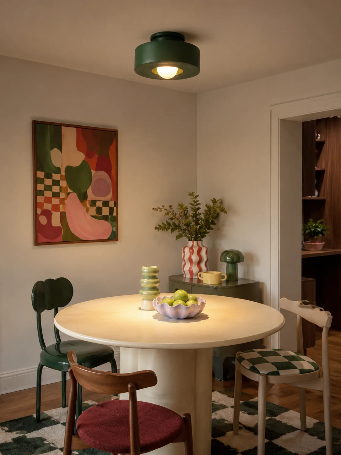 Sculptural Resin Pendant Lamp: Organic Dopamine Decor Lighting
