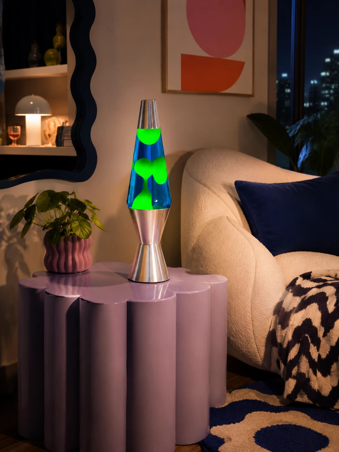 Retro Silver Lava Lamp