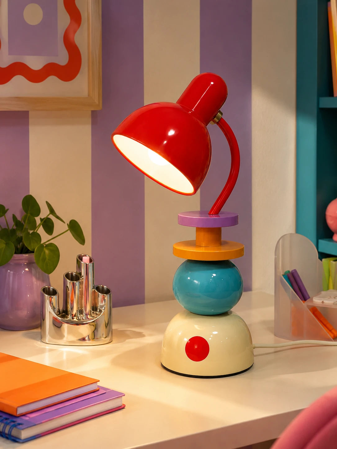 Stacked Orb Memphis Table Lamp