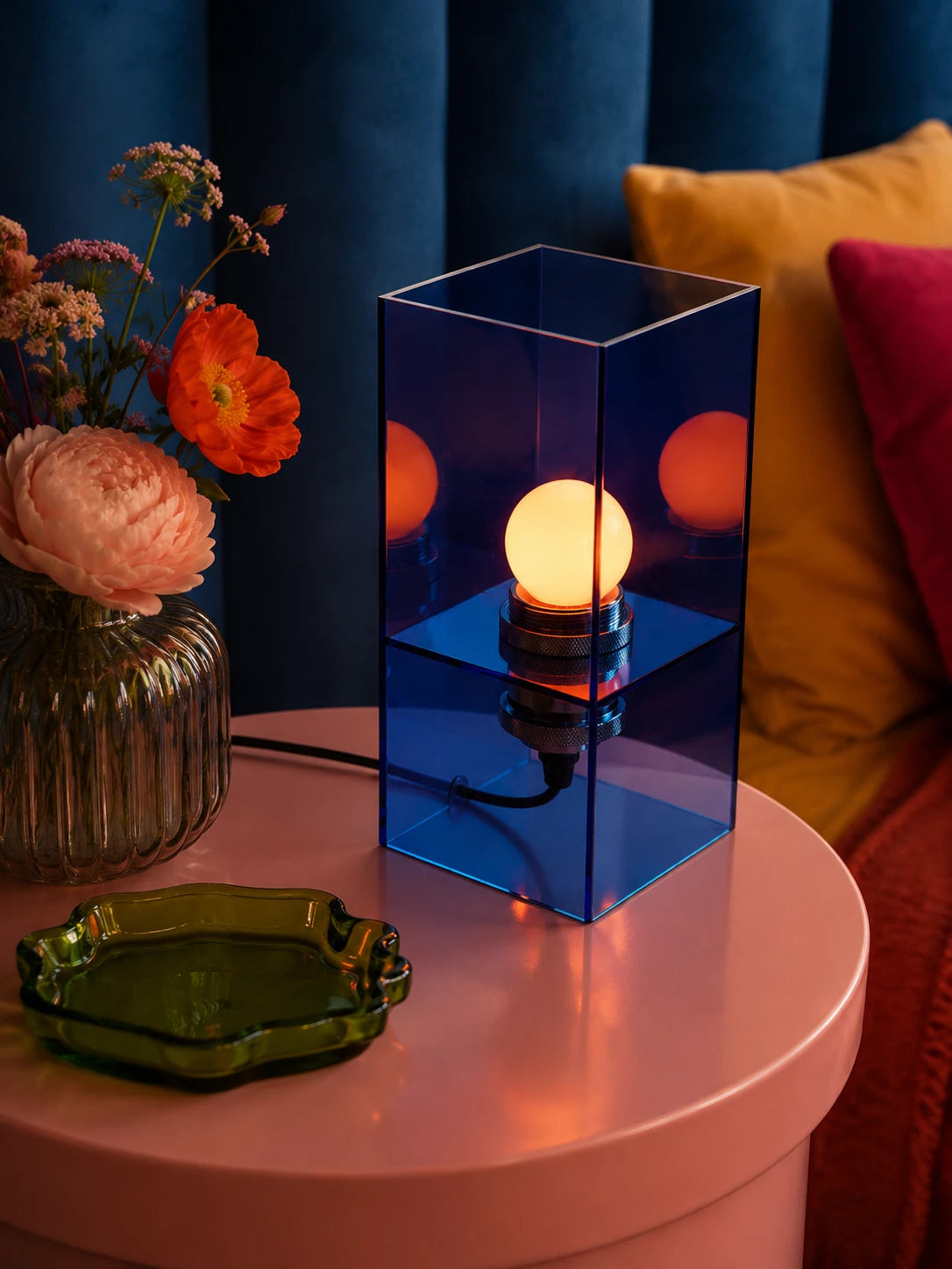Sunrise Blue Acrylic Cube Lamp