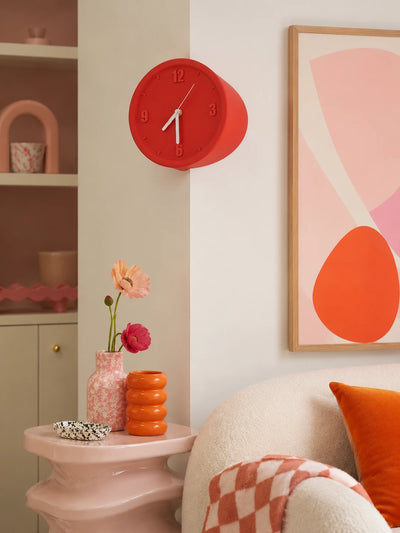 3D Geometric Corner Wall Clock