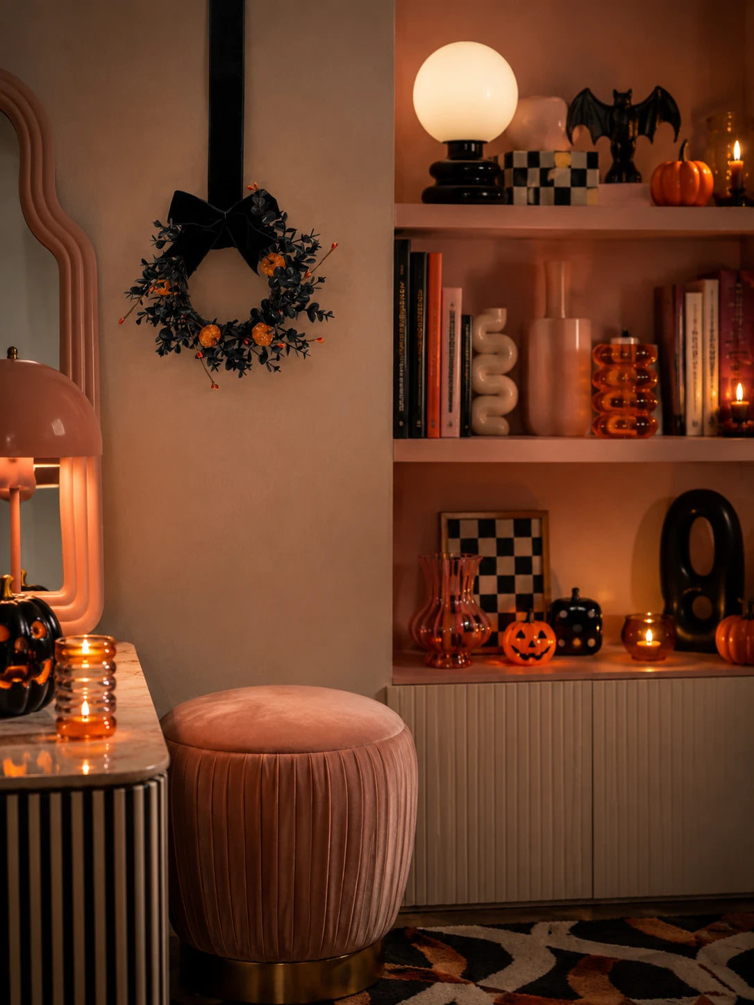 Spooky Velvet Halloween Wreath