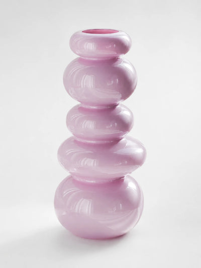 Stacked Silhouette Glass Vase | Dopamine Decor Accent Piece