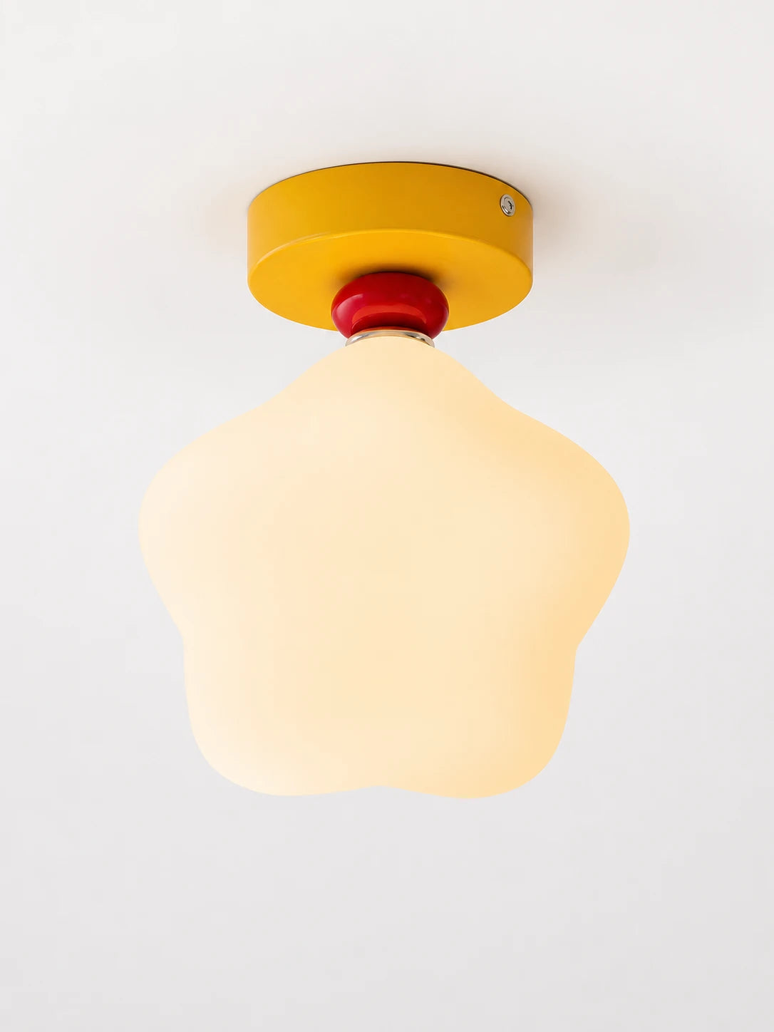 Fluted Glass Color-Block Ceiling Light