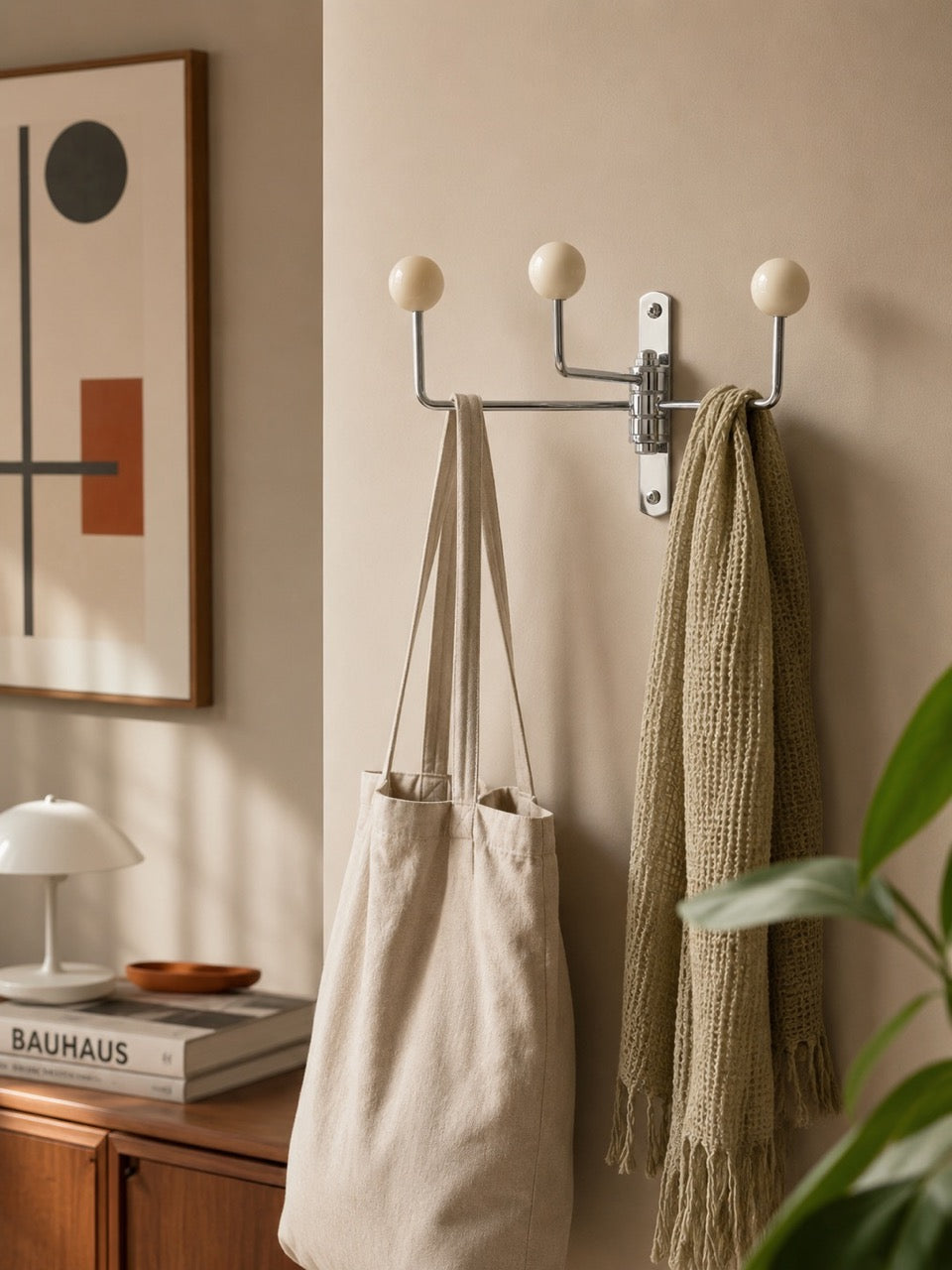 Swivel Wall Hook, Mid-Century Modern Multi-Arm Rack
