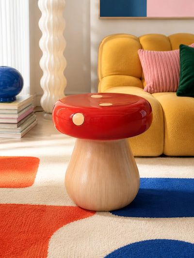 Red Toadstool Accent Stool