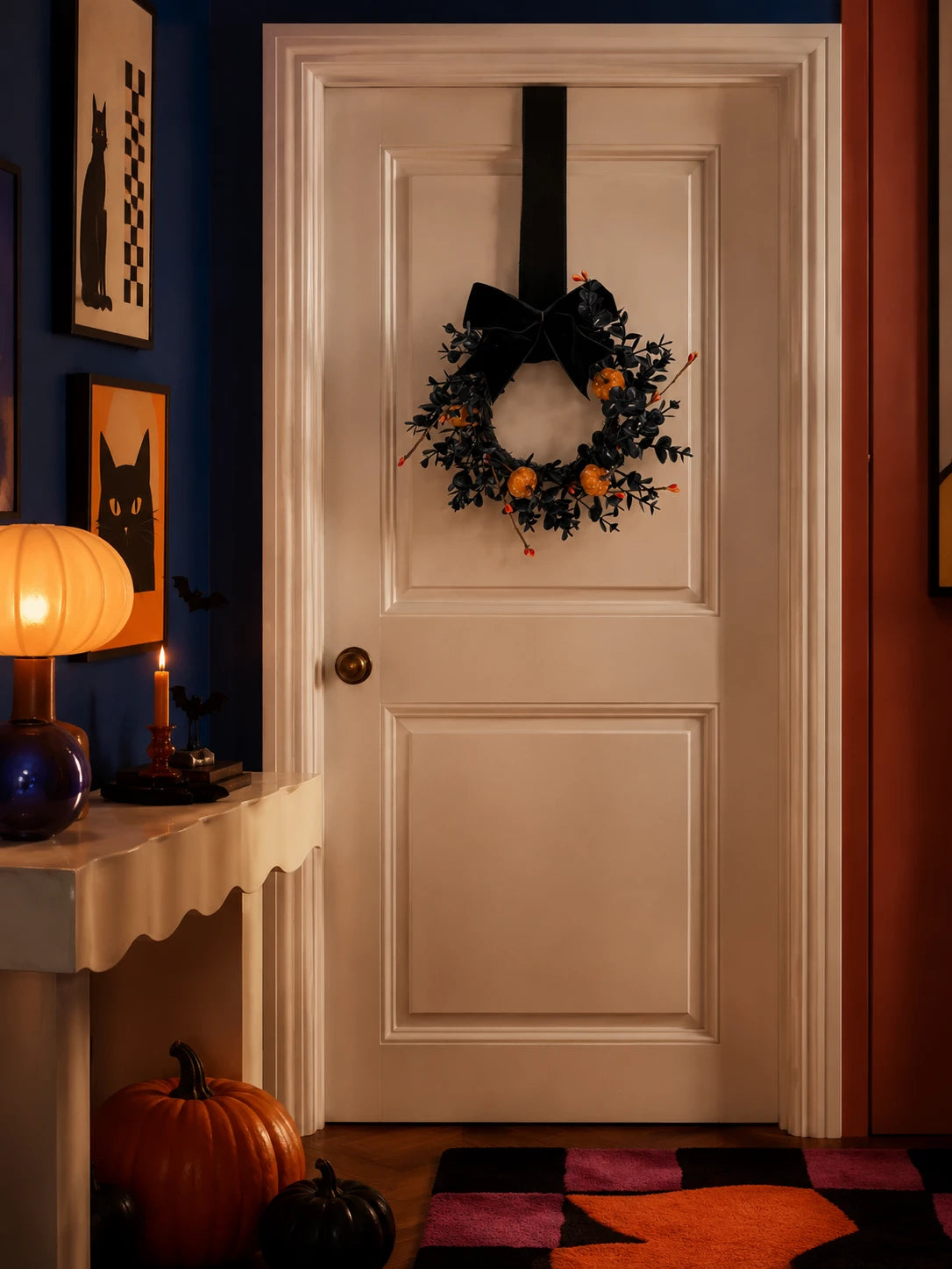 Spooky Velvet Halloween Wreath