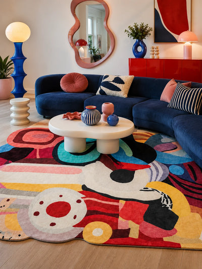 Abstract Plush Area Rug for Contemporary Spaces