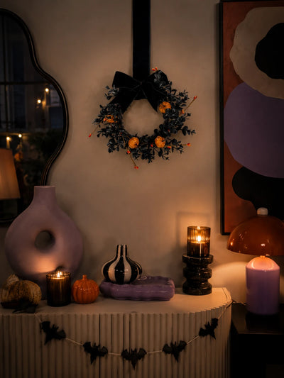 Spooky Velvet Halloween Wreath