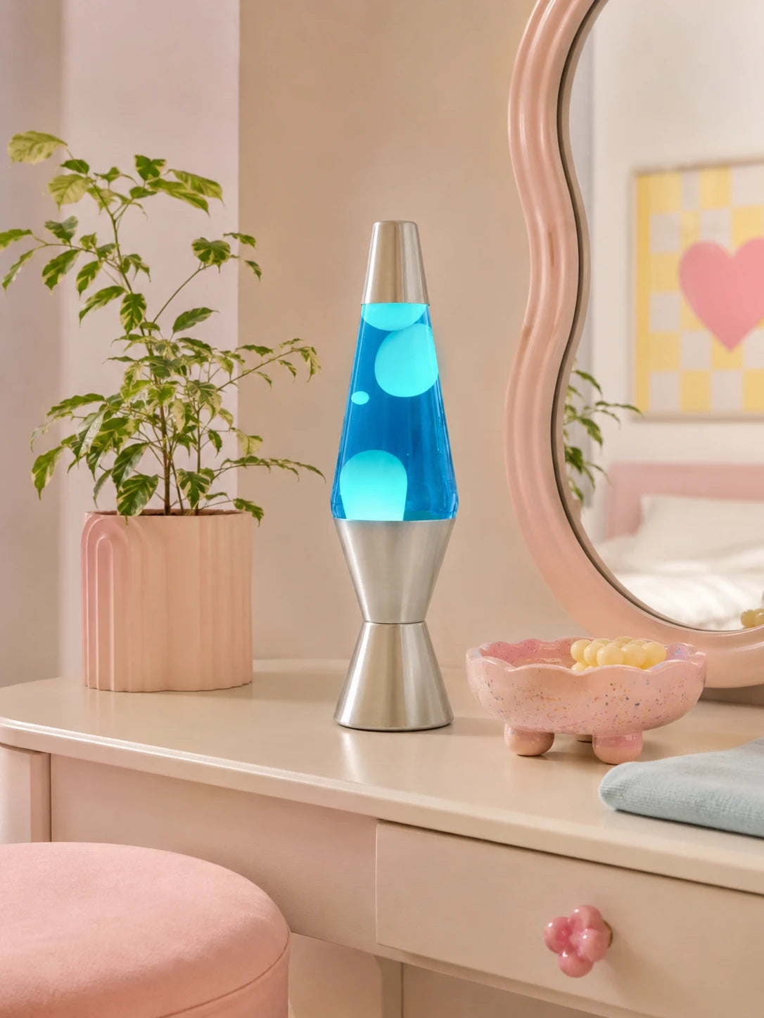 Retro Silver Lava Lamp