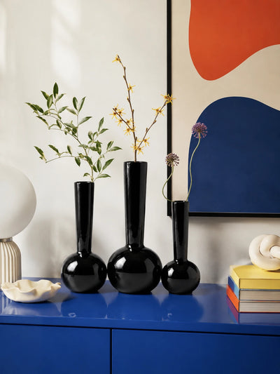 Sculptural Hydroponic Stem Vase — Minimalist Glass Decor