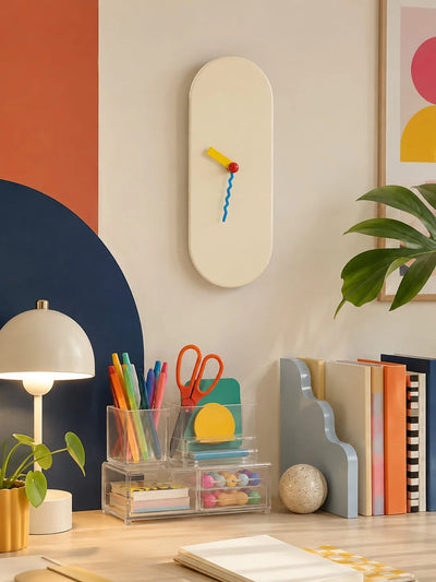 Silent Cream Puffy Wall Clock